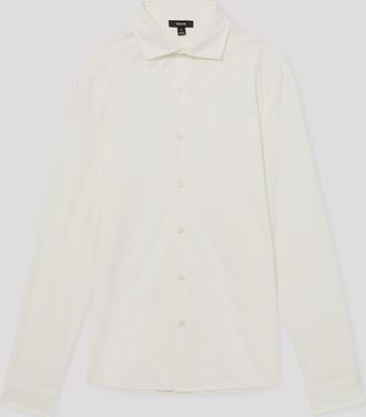 Reiss Ecru Air-water Cotton Button-through Shirt, L