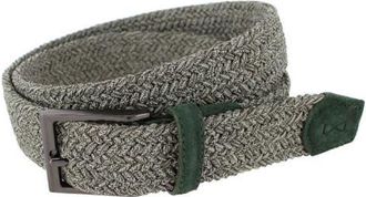 Trafalgar Store Madden Marble Weave 35mm Golf Stetch Belt in Khaki at Nordstrom, Size 42
