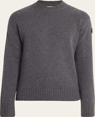 Moncler Mens Wool and Cashmere Crewneck Sweater