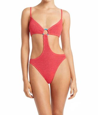 Bond-Eye Ring Cabai One Piece Swimsuit In Guava Eco