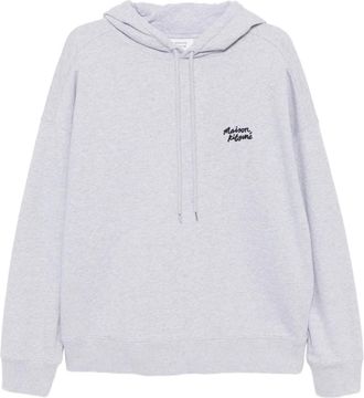Maison Kitsuné Felpa con cappuccio e logo - Grigio