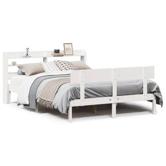 Berkfield Home Bed Frame without Mattress White 140x200 cm Solid Wood Pine