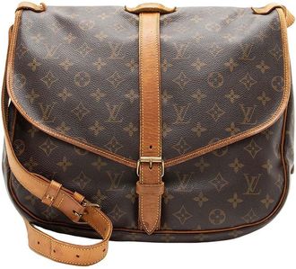 Louis Vuitton Brown Monogram Canvas Saumur 35 (Authentic Pre-Loved)