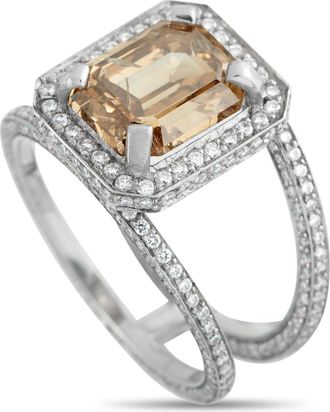 Luxury Bazaar Platinum 5.10ct Diamond Wide Split Ring MF50-031726
