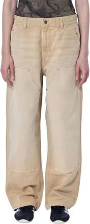 Carhartt Work in Progress Brandon Double Knee Pants - Dames - Wijde Broeken - Beige - L - Katoen - Broeken