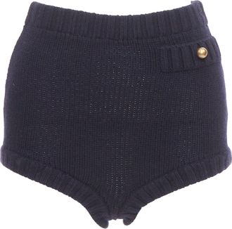 Chlo&eacute; Chloe wool cashmere blend knit mini shorts
