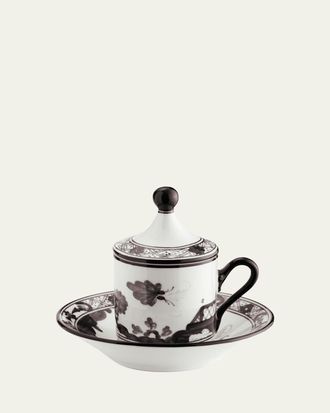 Ginori 1735 Oriente Italiano Empire-Style Coffee Cups & Saucers, Set of 2