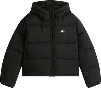 Tommy Jeans TJW Hooded Puffer Jacket - Dames - Jassen - Zwart - Maat: M Nylon