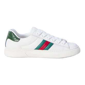 Gucci Schoenen, Dames, Wit, 40 EU, Leer, Ace Sneaker
