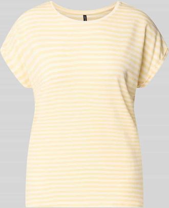 Vero Moda Relaxed Fit T-Shirt aus Lyocell-Mix Modell AVA in GELB, Gr&ouml;&szlig;e XL