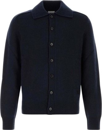 Burberry Stretch Cashmere Blend Cardigan - Heren - Cashmere truien - Blauw - XL - Nylon - Truien & Vesten