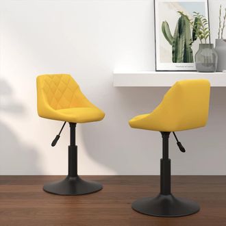 vidaXL Vidaxl - Sillas De Comedor Giratorias 2 Uds Terciopelo Amarillo Mostaza