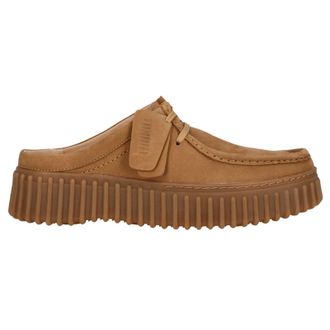 Clarks Torhill Mule Nubuck Womens Lace Up Shoes - Light Tan - Size:UK 5.5