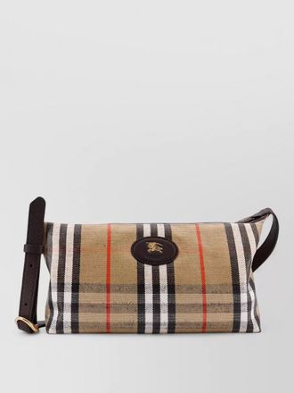 Burberry highlands check viscose cotton linen shoulder bag