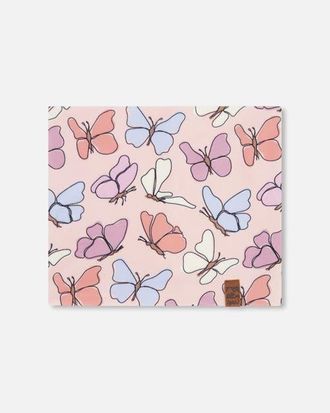 Deux par Deux Stretch Jersey Printed Butterflies Neck Tube in Pink Printed Butterflies at Nordstrom, Size X-Small