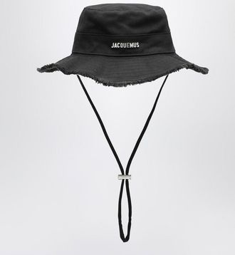 Jacquemus Le Bob Artichaut black cotton hat