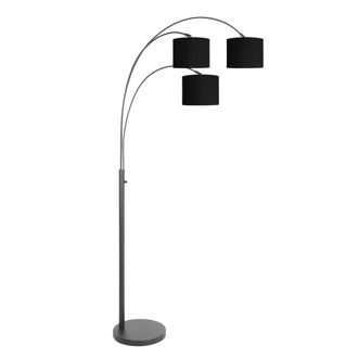 Steinhauer L&aacute;mpara De Pie - Sparkled Light - Negro - Lino Metal - Steinhauer