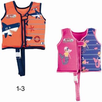 Trade Shop Trade Shop - Giubbotto Salvagente Trainer Per Bambini Gilet Stampe Assortite Gonfiabile 32176