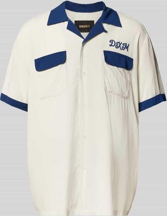 Deus Freizeithemd aus Viskose mit Brusttaschen Modell Diablo in Offwhite, Gr&ouml;&szlig;e XL