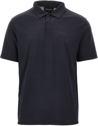 Emporio Armani Wool jersey polo shirt Man XXL
