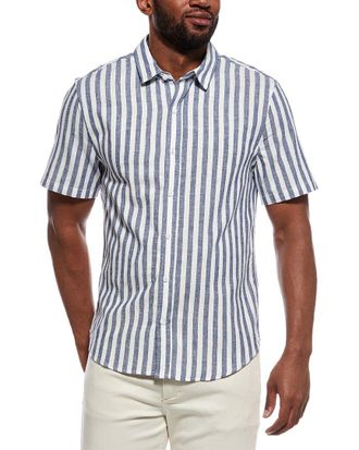 Onia Stripe Linen-Blend Shirt