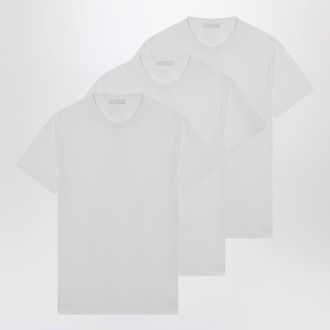 Prada Set of three white cotton T-shirts