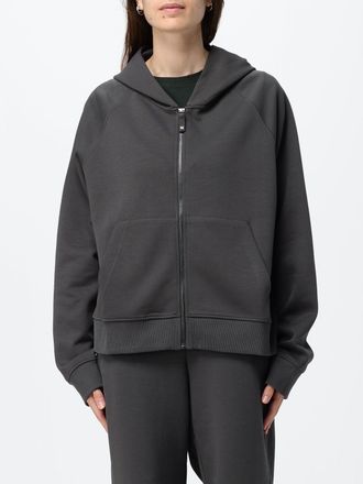 Max Mara S Max Mara Felpa con cappuccio e zip in cotone con tasca a marsupio