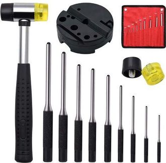 OEM Punzones Cil&iacute;ndricos Con Bolsa De Almacenamiento, Herramientas De Reparaci&oacute;n Para Extraer Punzones De Forja, Con Punzones Y Martillo