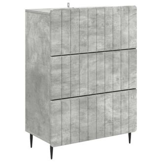 vidaXL Cajonera 66 X 34,5 X 92 Cm Madera De Ingenier&iacute;a Gris Hormig&oacute;n Vidaxl