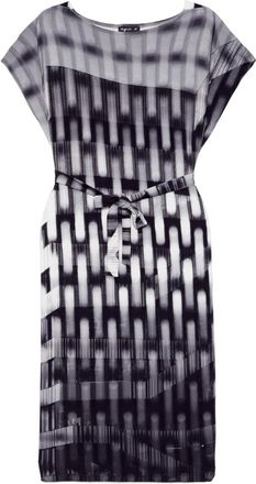 agnès b. Photoprint dress - women - Elastane/Viscose - 1 - Black