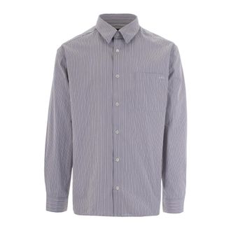 A.P.C. Casual Shirts - Heren - Casual Overhemden - Grijs - M - Katoen - Overhemden