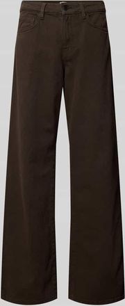 Gina Tricot Jeans mit 5-Pocket-Design in Dunkelbraun, Größe 36