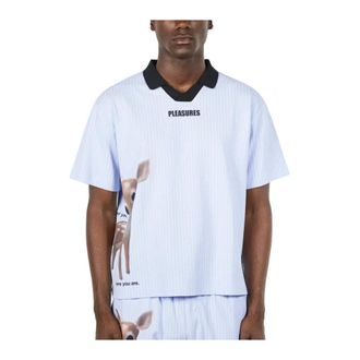 Pleasures Tops, Heren, Blauw, L, Katoen, Pet Polo T-Shirt