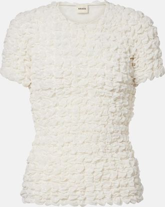 Khaite Top Polly in chiffon di seta