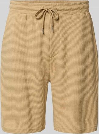 Redefined Rebel Shorts aus Baumwoll-Mix mit Strukturmuster Modell KNOX in Beige, Gr&ouml;&szlig;e XXL