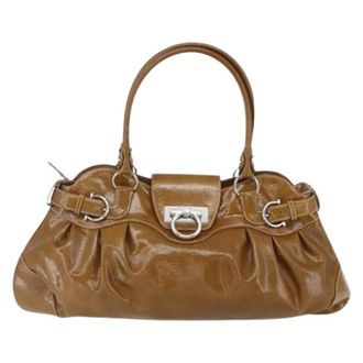 Ferragamo Pre-owned Handbags, female, Brown, Size: ONE SIZE Pre-owned Handbag