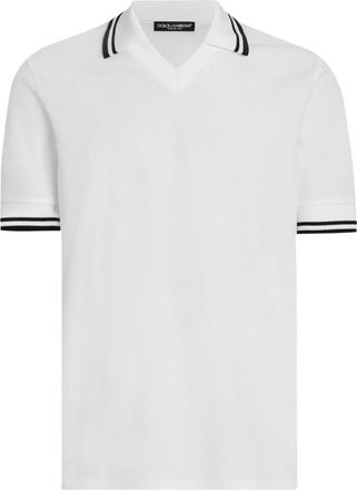 Dolce & Gabbana T-shirt con scollo a V - Bianco