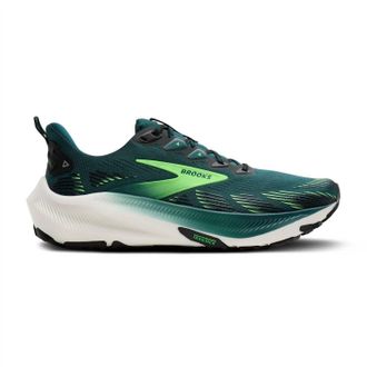 Brooks Mens Ghost Trail Running Shoes In Atlantic Deep/black/green