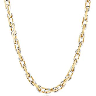 Pompeii3 Mens 14k Gold (79gram) or Platinum (148gram) 5.5mm Link Byzantine Chain Necklace 24