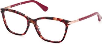 Guess Rood Havana Brillenmontuur - unisex - Brillen - Veelkleurig - 52 MM - Accessoires
