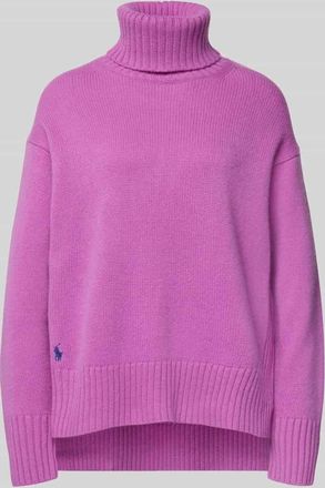 Polo Ralph Lauren Strickpullover mit Rollkragen in Purple, Größe XXL