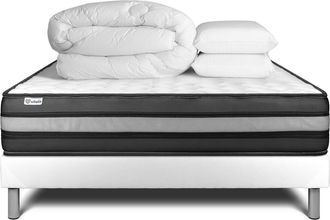VITALIT Pack Colch&oacute;n Blanco Espuma Viscoel&aacute;stica 200 X 200