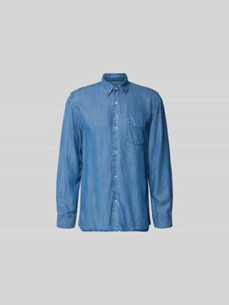 Officine G&eacute;n&eacute;rale Relaxed Fit Jeanshemd aus reinem Lyocell in Jeansblau, Gr&ouml;&szlig;e XL