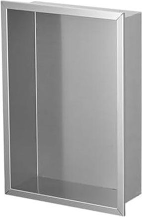 OEM Estante Rectangular De Acero Inoxidable Gris, Empotrado, De Dise&ntilde;o Compacto, Almacenamiento Moderno Para La Ducha