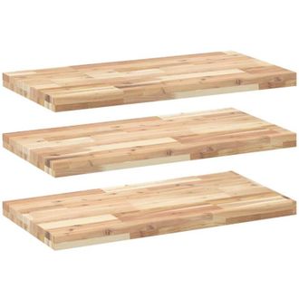 vidaXL Estantes Flotantes 3 Uds Madera Acacia Sin Tratar 60x40x4 Cm Vidaxl