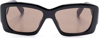 Jacquemus Zonnebril met rechthoekig montuur - Zwart