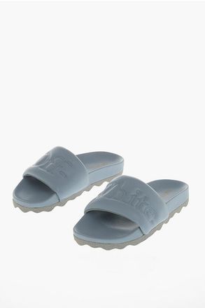 Off-white Padded Leather Slides with Monogram size 40