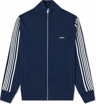 Autry Blue Nylon Mens Cardigan