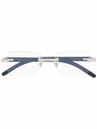 Cartier Bril met vierkant montuur - Blauw