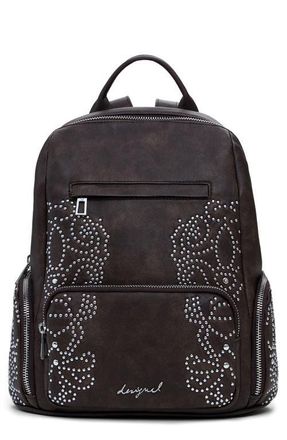 Desigual Studded Mini Backpack in Dark Brown at Nordstrom